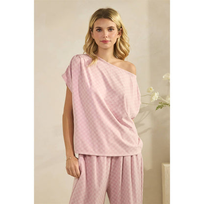 Modern Checkered French Terry Set