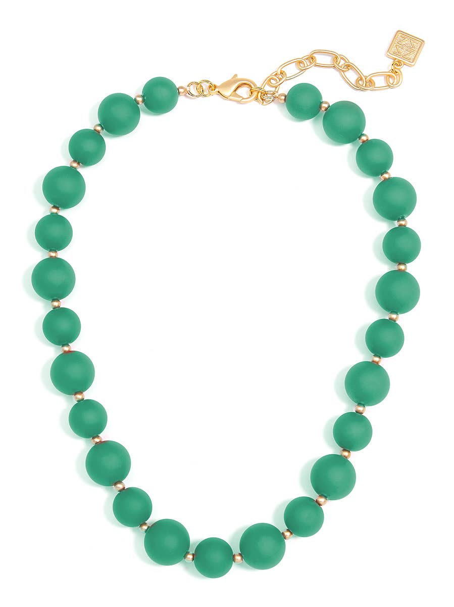 Zenzii Chunky Matte Beaded Collar Necklace Jewelry