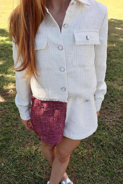 cream tweed jacket