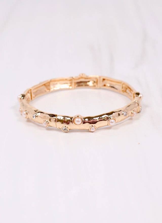 Caroline Hill DeSanto Stretch Bracelet GOLD
