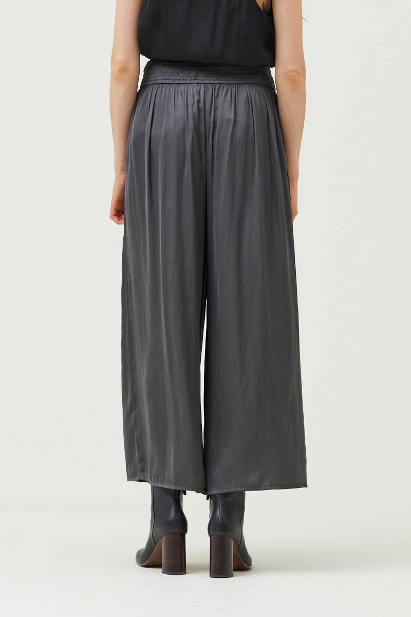 The Wanda Wide Leg Satin Pants