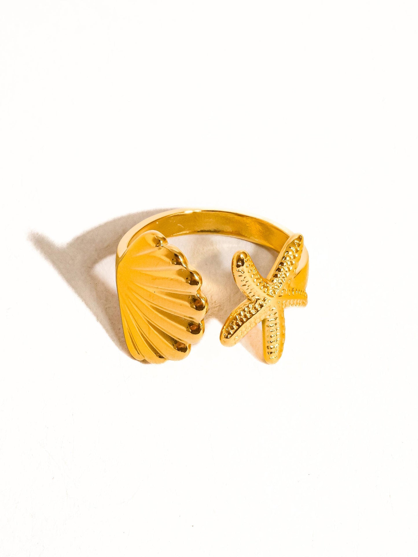 gold shell ring