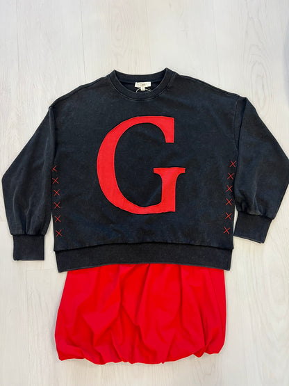 "G" printed black sweatshirt