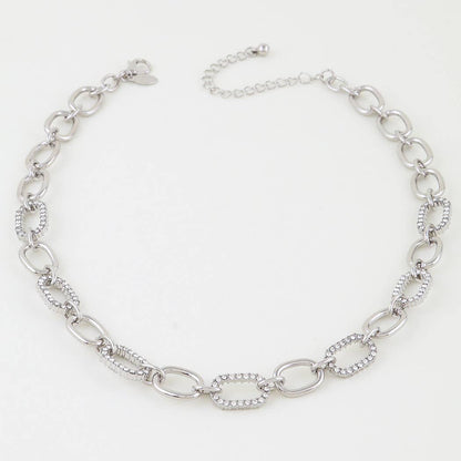 Bejeweled Link Chain Necklace