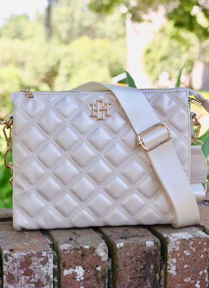 Caroline Hill Ariana Crossbody Pearl Quilted DQ