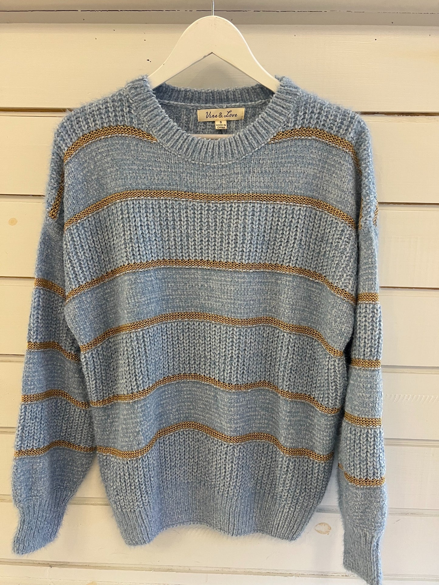Metallic Striped Sweater
