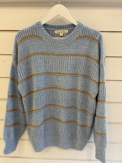 Metallic Striped Sweater