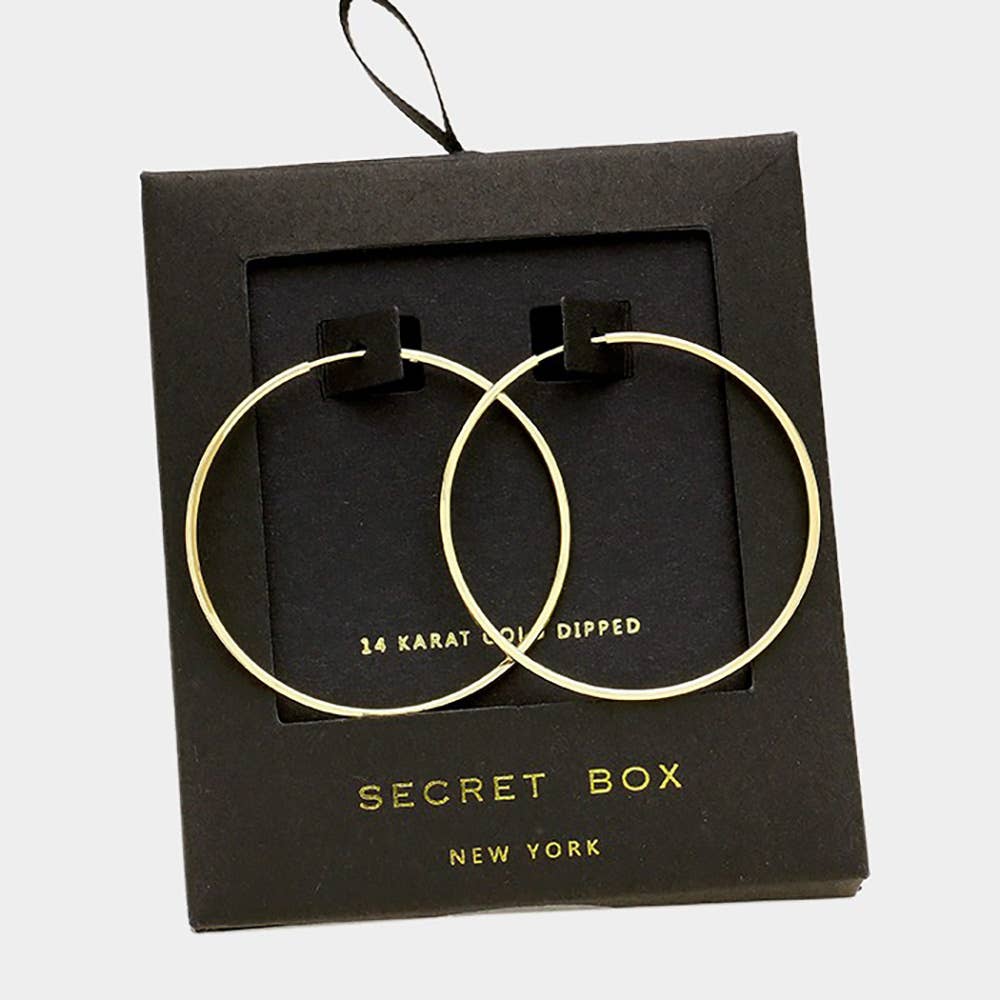 Secret Box_14K Gold Dipped Hoop Earrings
