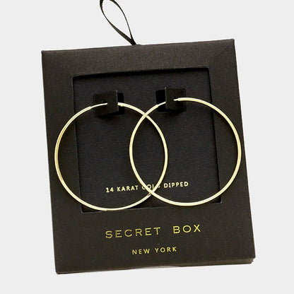 Secret Box_14K Gold Dipped Hoop Earrings