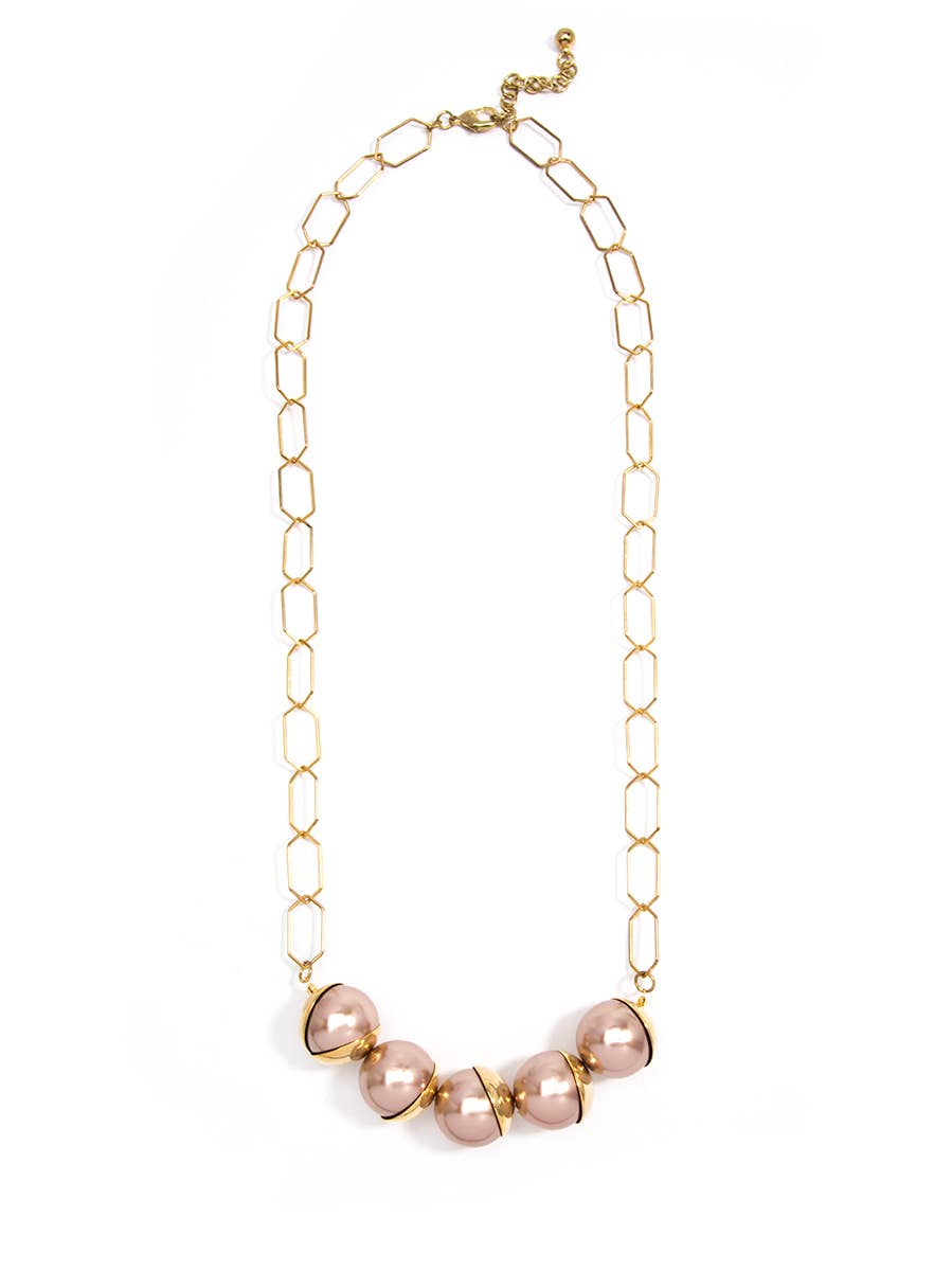 Zenzii Pearls On A Platter Necklace