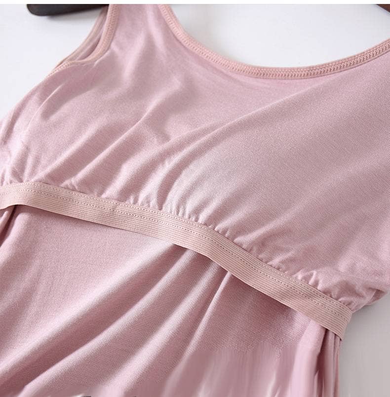 Regular basic soft flowy built-in bra tank top