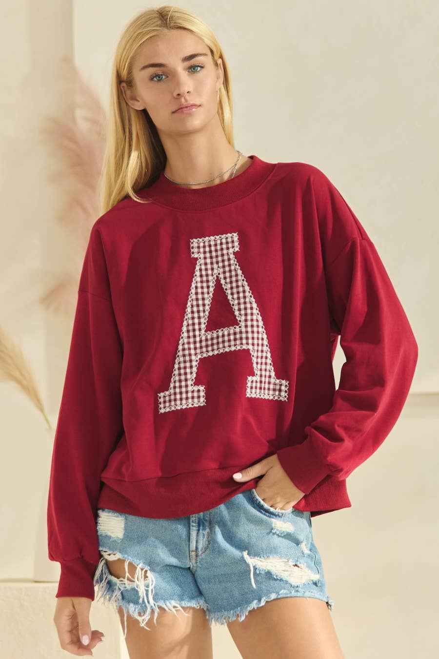 "A" Patched Gameday Pullover Sweatshirt