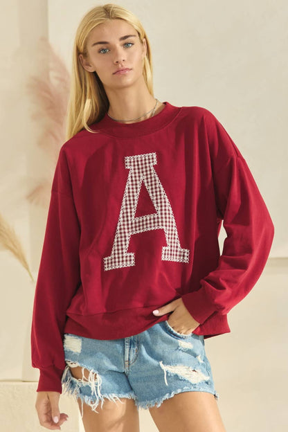 "A" Patched Gameday Pullover Sweatshirt