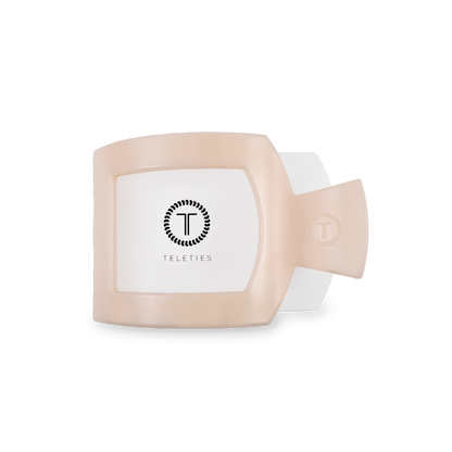 Square Flat Hair Clip | Small | Almond Beige