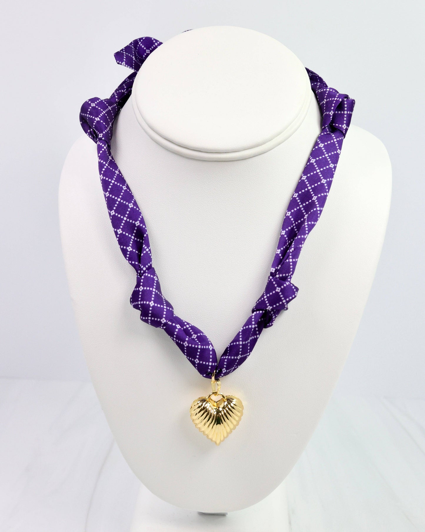 Serafina Scarf Charm Necklace Purple