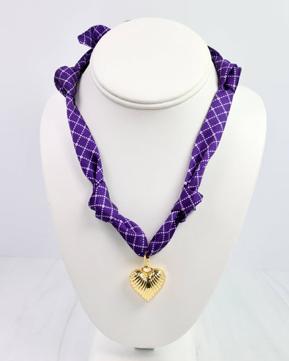 Serafina Scarf Charm Necklace Purple