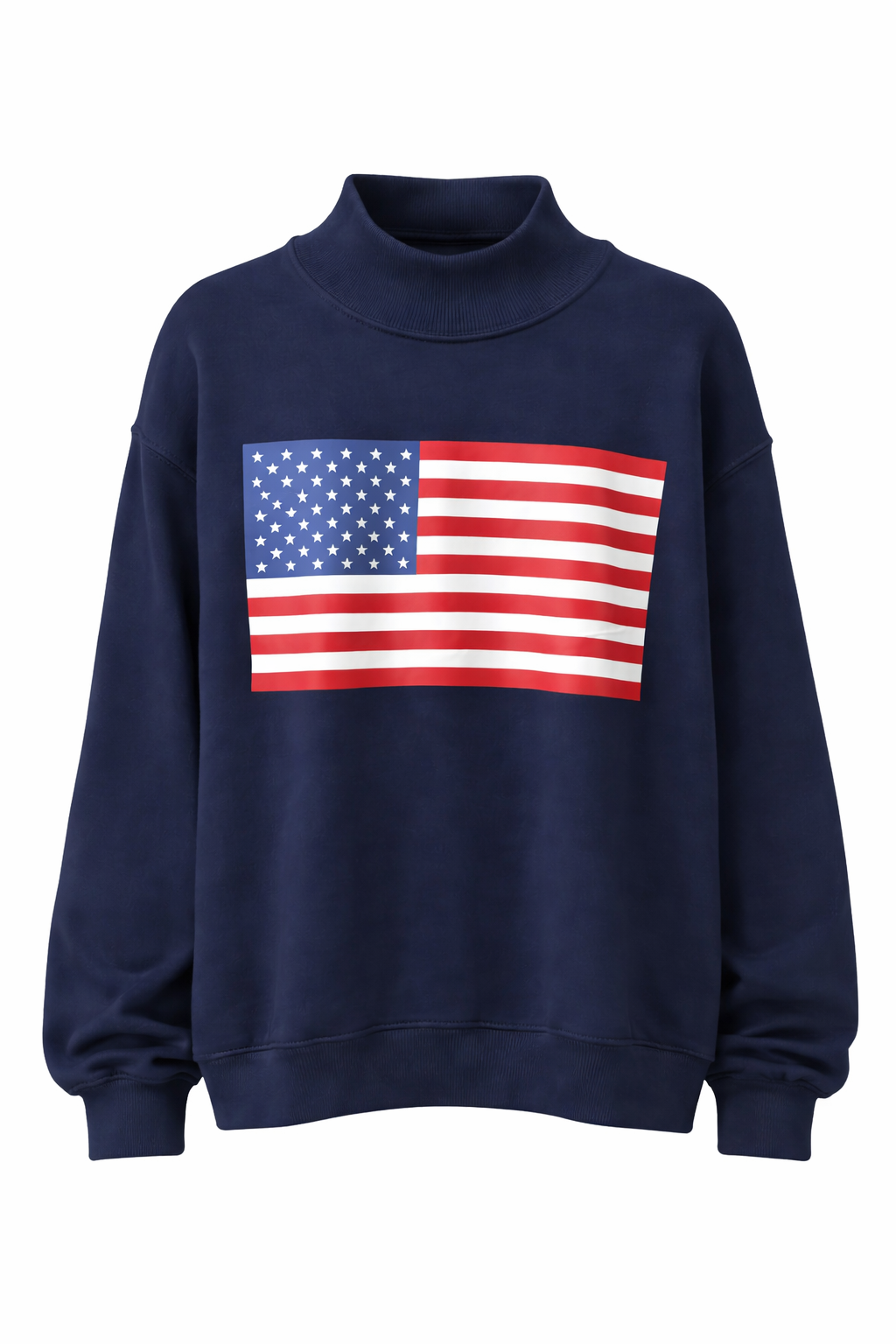 USA & FLAG Reversible Mock Neck Sweatshirt
