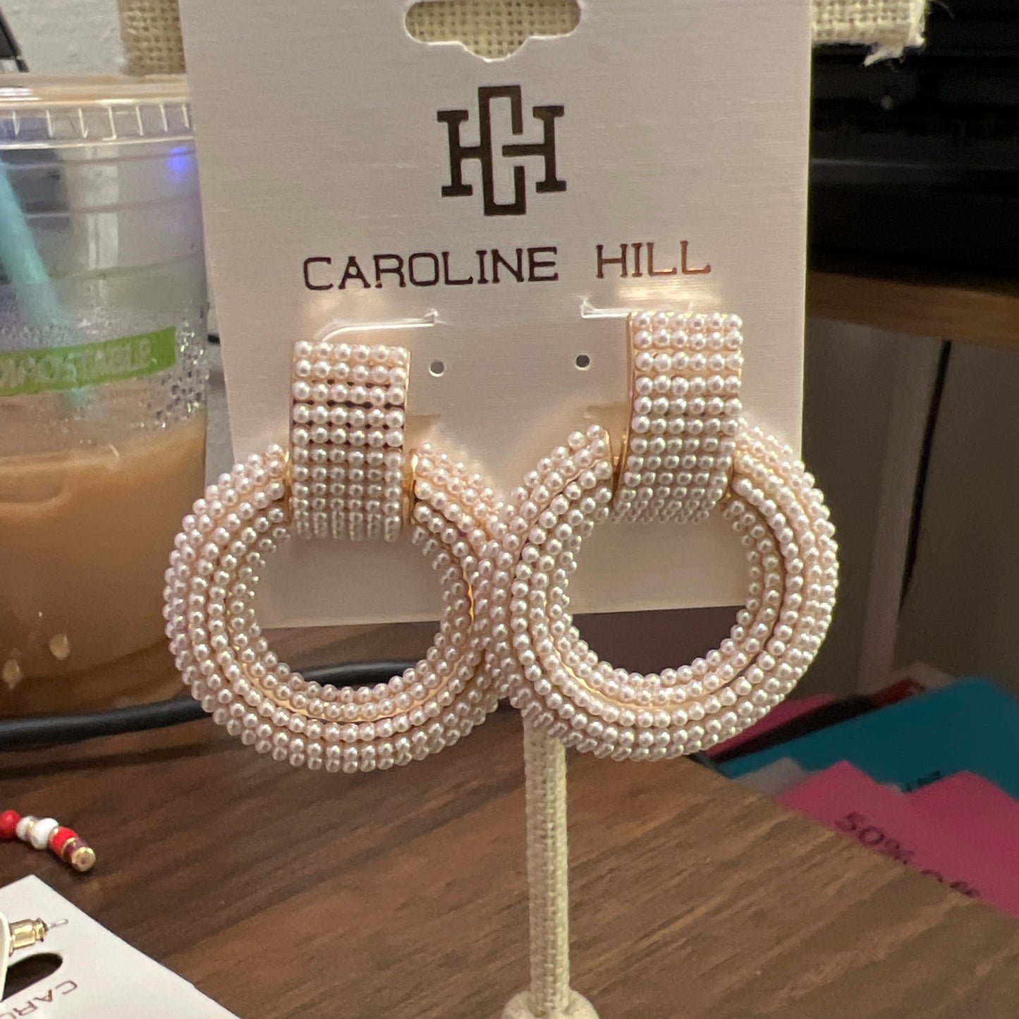 Caroline hill pearl drop earring