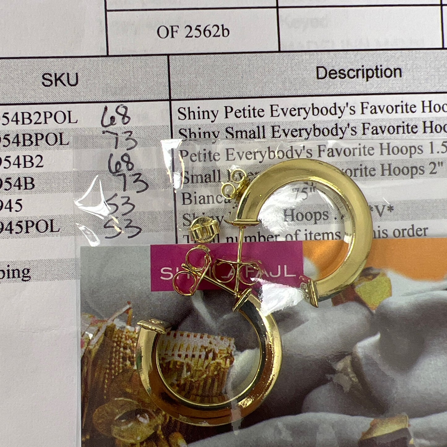 SF Bianca hoop shiny gold