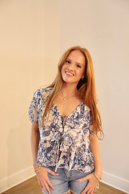 The Bee Ruffle Top