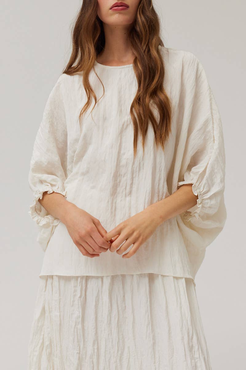 The Erin Loose Fit Crinkle Top