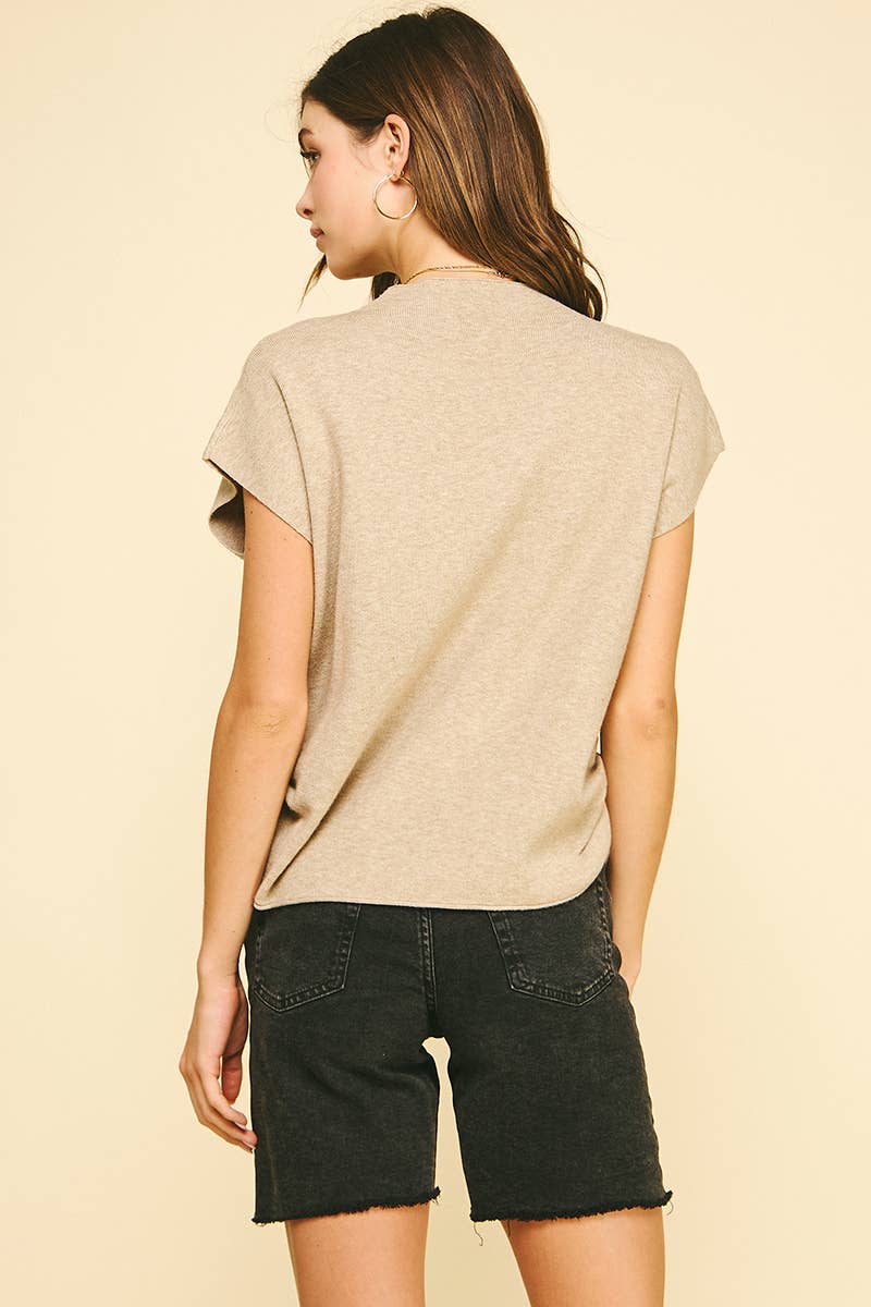 Shirring Sweater Vest