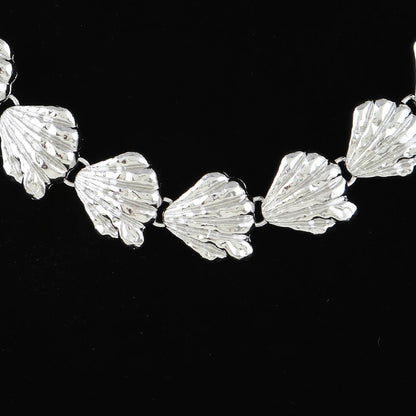 Hammered Sea Shell Charm Necklace