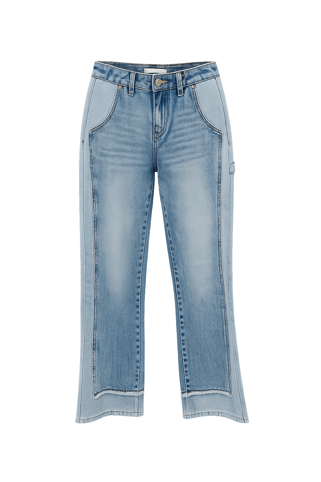 two toned denim jeans