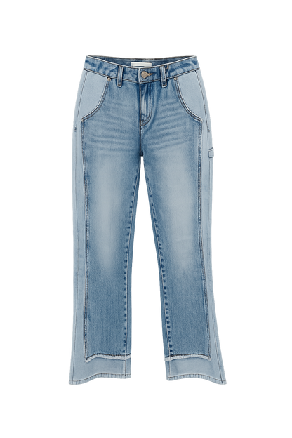two toned denim jeans
