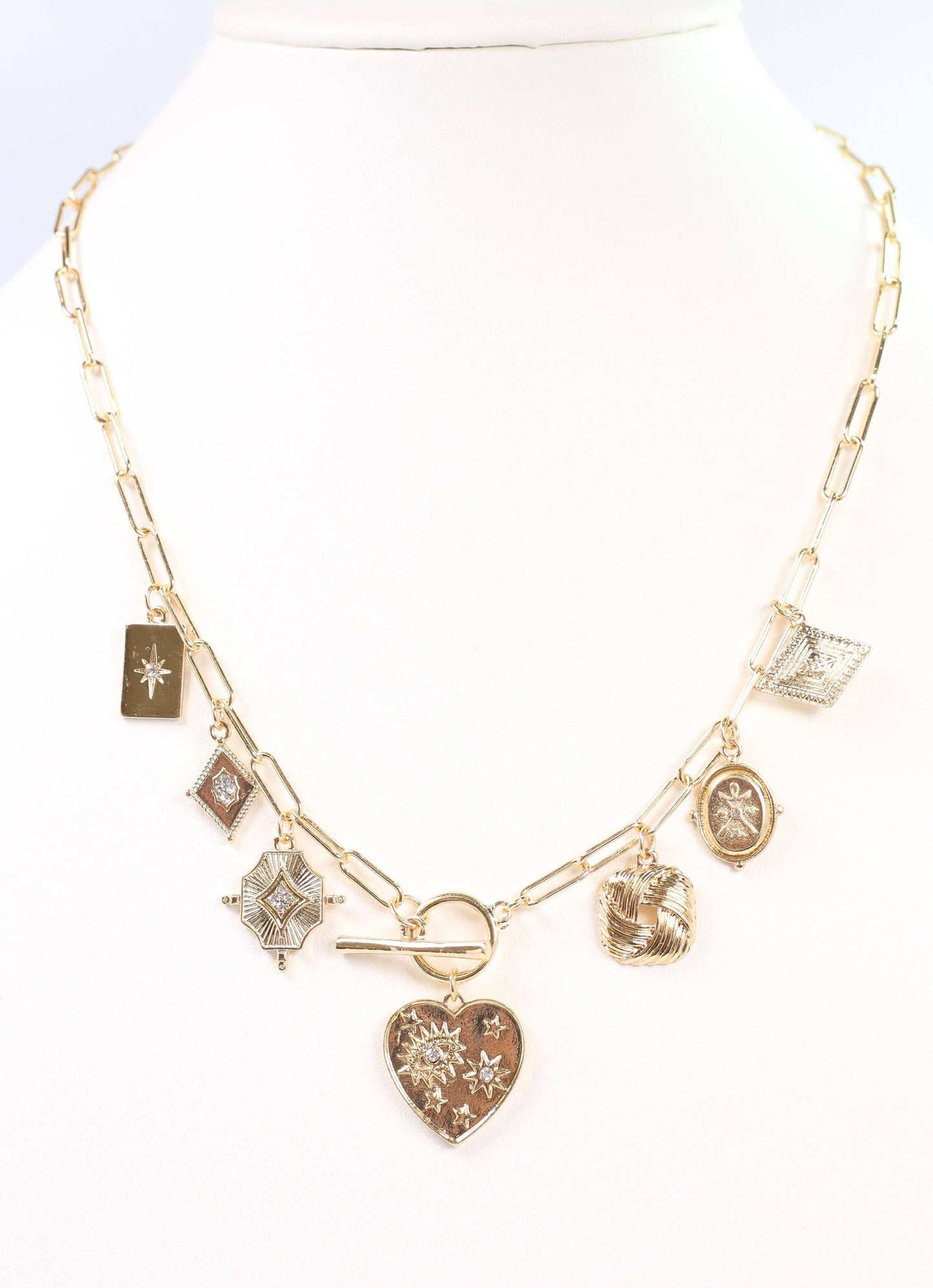 Caroline Hill Furlow Charm Necklace Gold