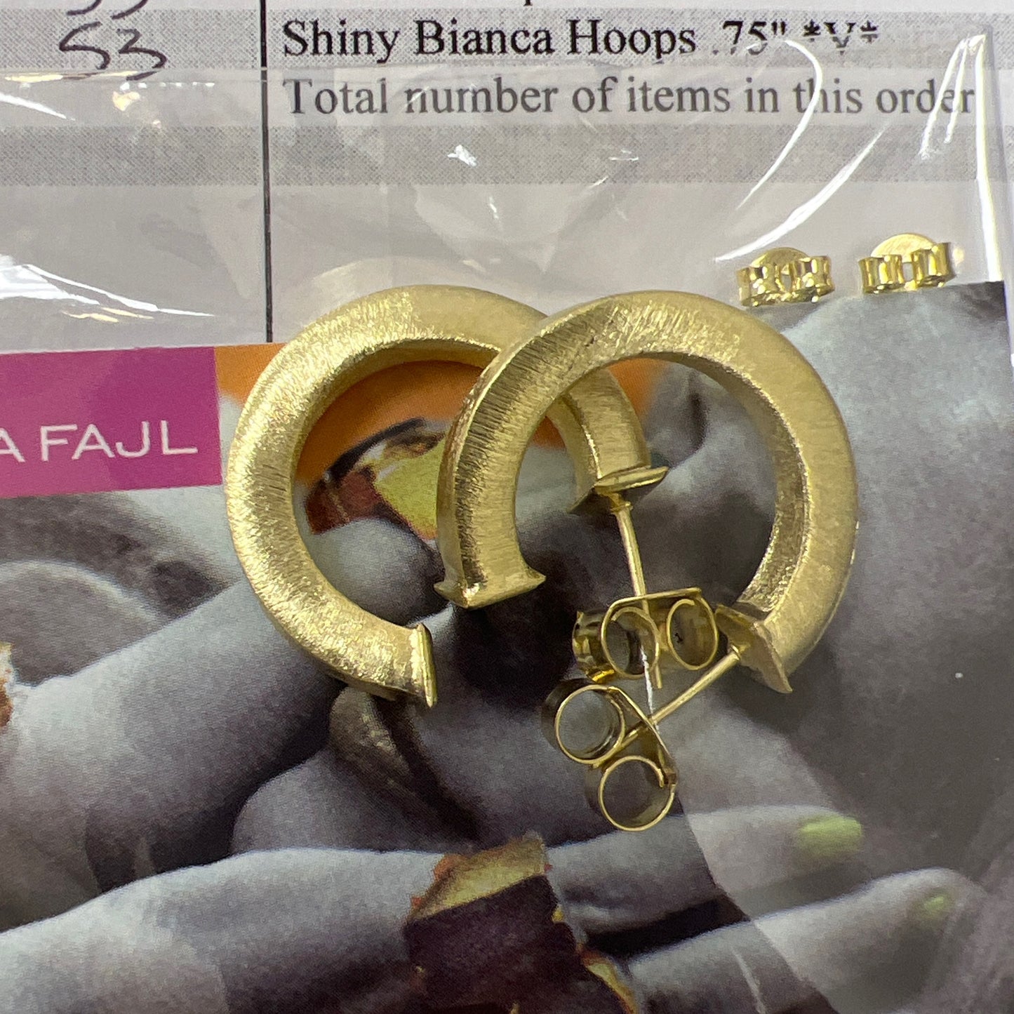 SF Bianca hoop brushed gold