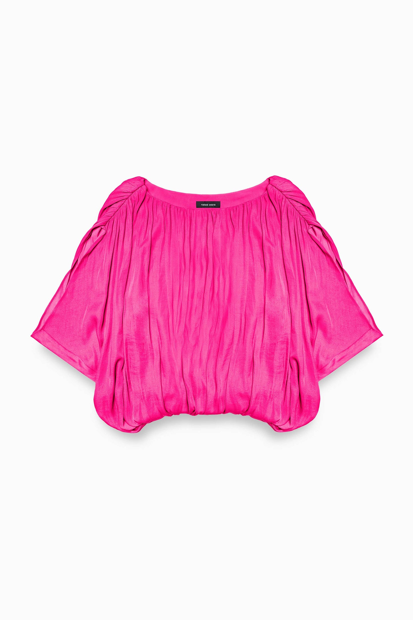 Grecian Drape Bubble Blouse