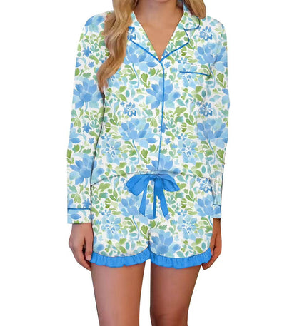 blue blossom pajamas