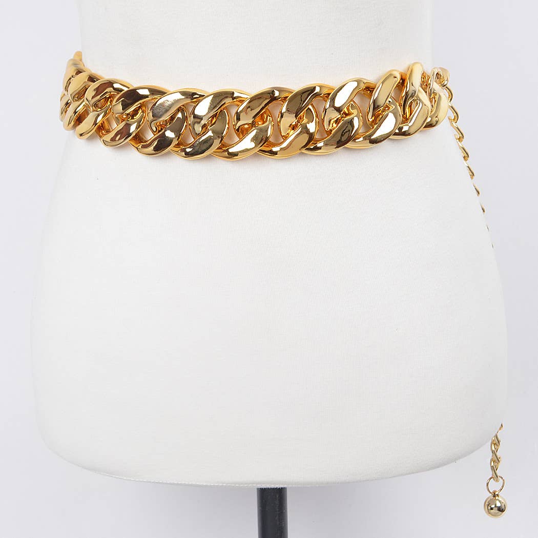 Gold chain belt
