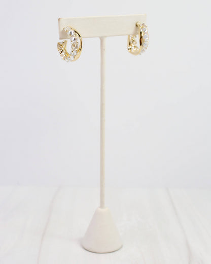 Paris Gold and CZ Hoop Gold