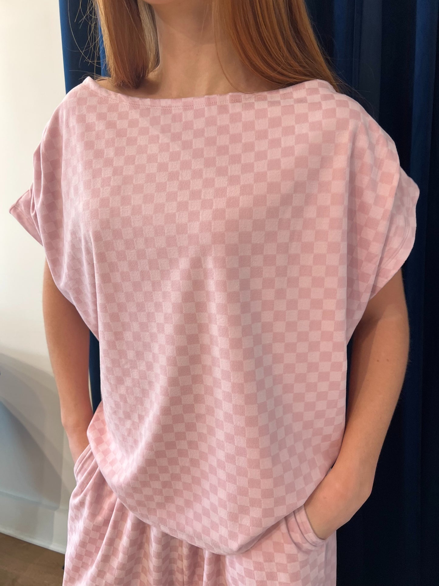 Modern Checkered French Terry Set