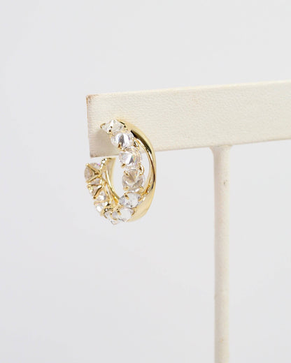 Paris Gold and CZ Hoop Gold