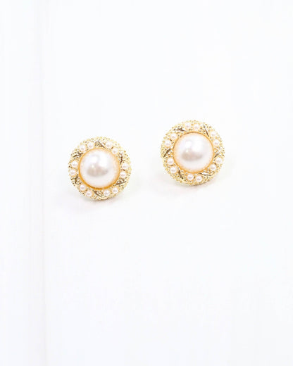 Raize Embellished Pearl Earring Gold