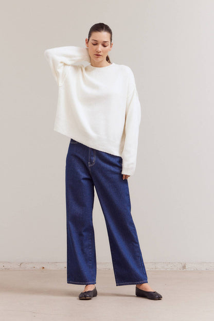 Mock Neck Cocoon Sweater