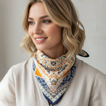 BS0096 Paisley and Arabesque Oriental Print Bandana