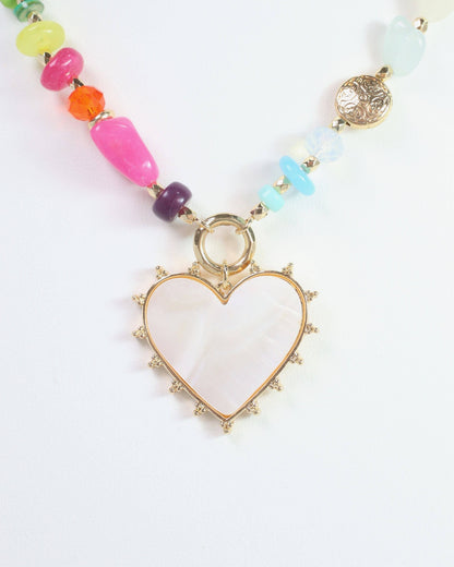 Caroline Hill Asisi Heart Charm Necklace Gold