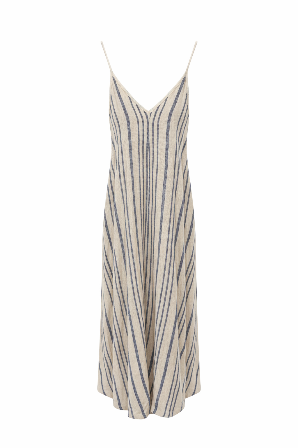 blue stripe beach dress