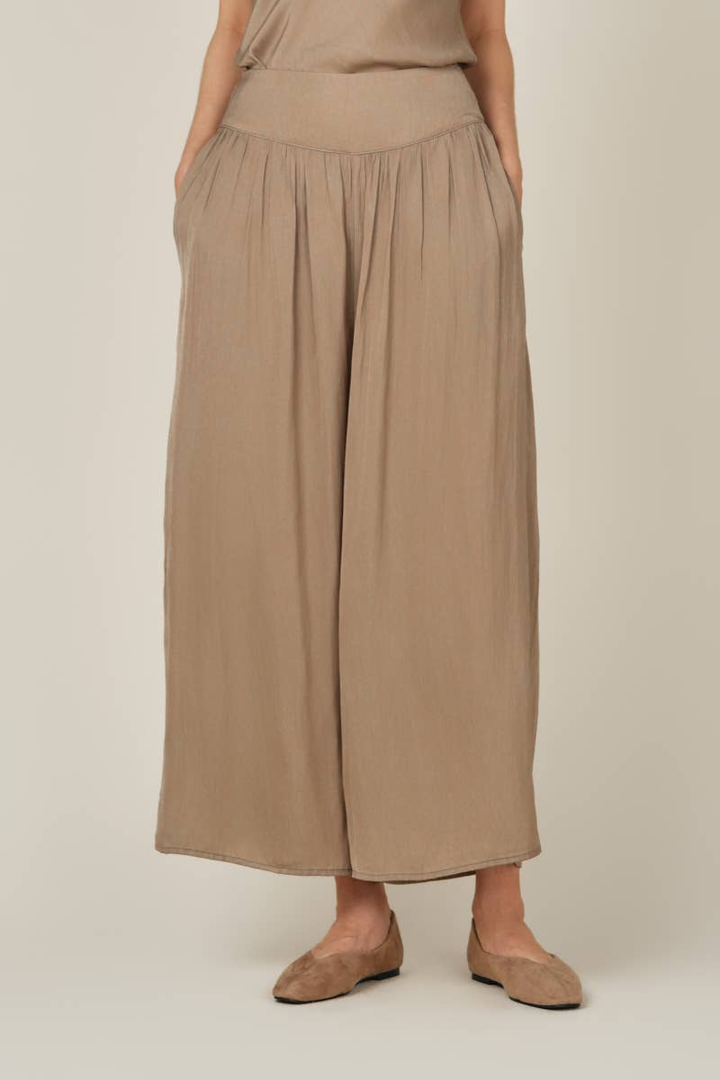 The Wanda Wide Leg Satin Pants