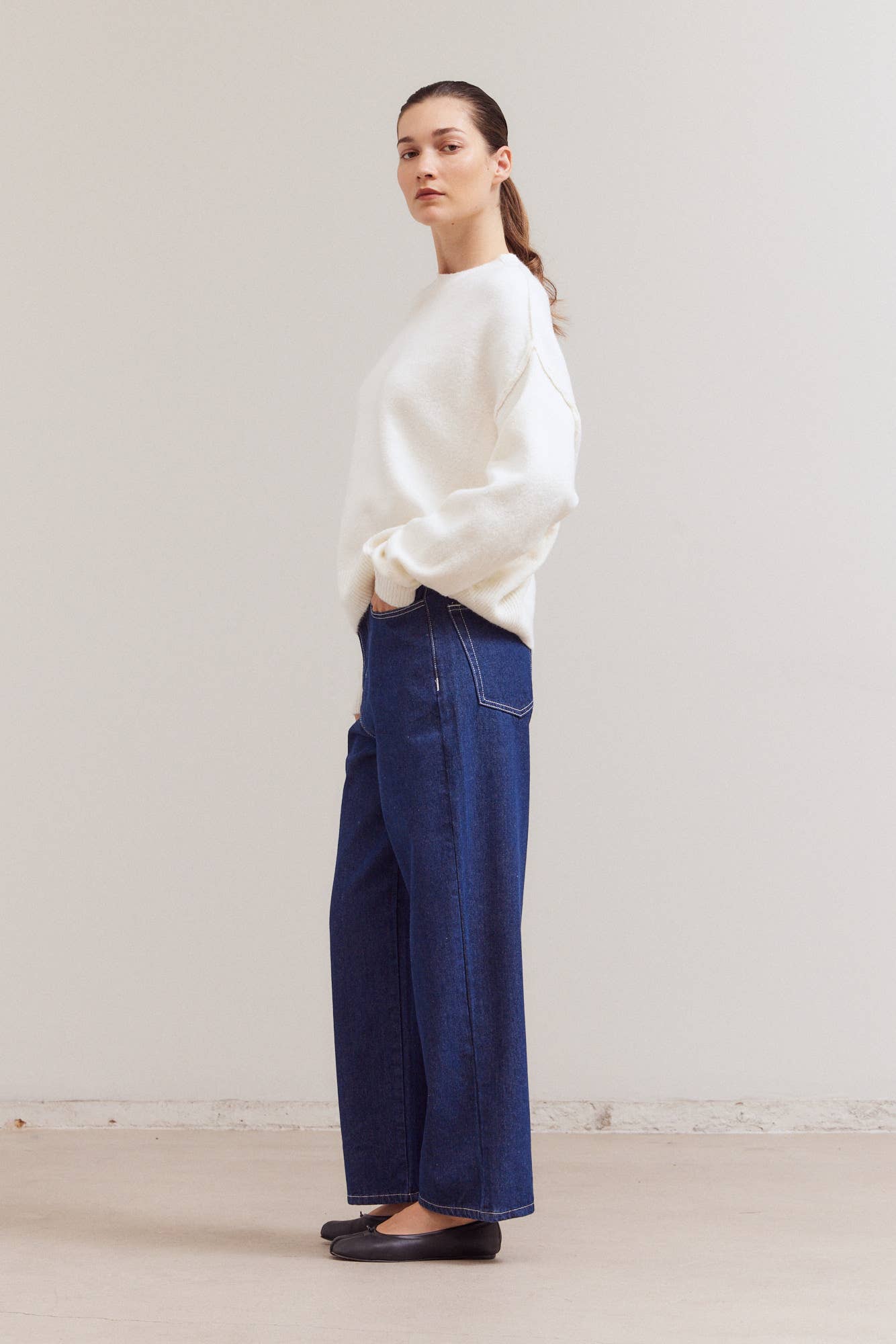 Mock Neck Cocoon Sweater