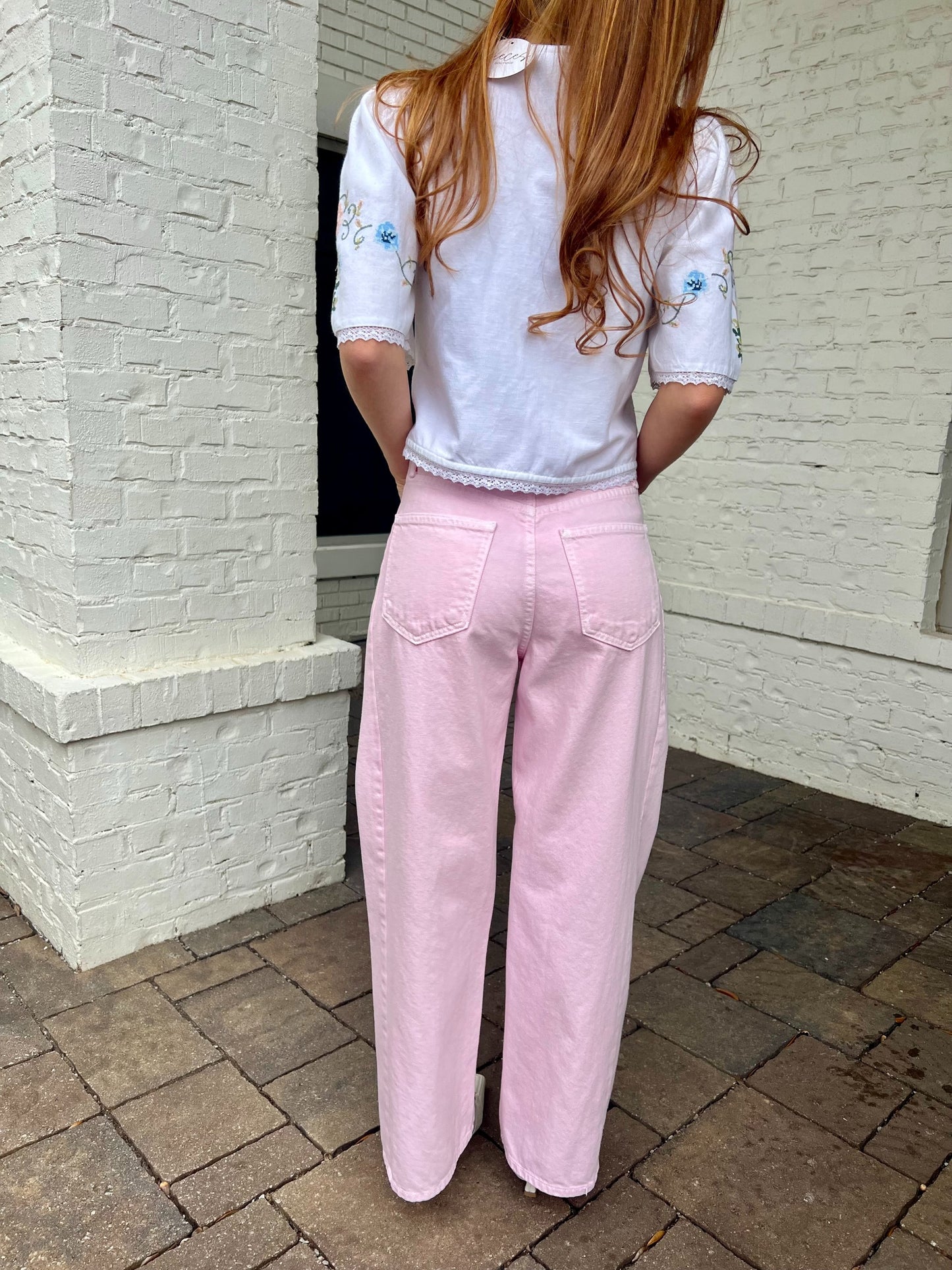 Pink Barrel Jean Twist by Just Black Denim
