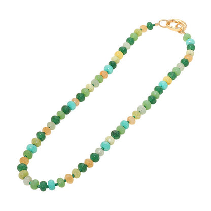Faceted Pebble Beaded Necklace