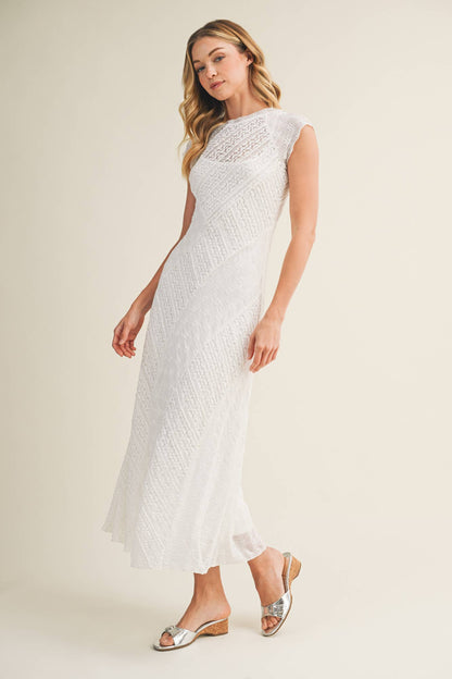 Lora Mixed Lace Dress