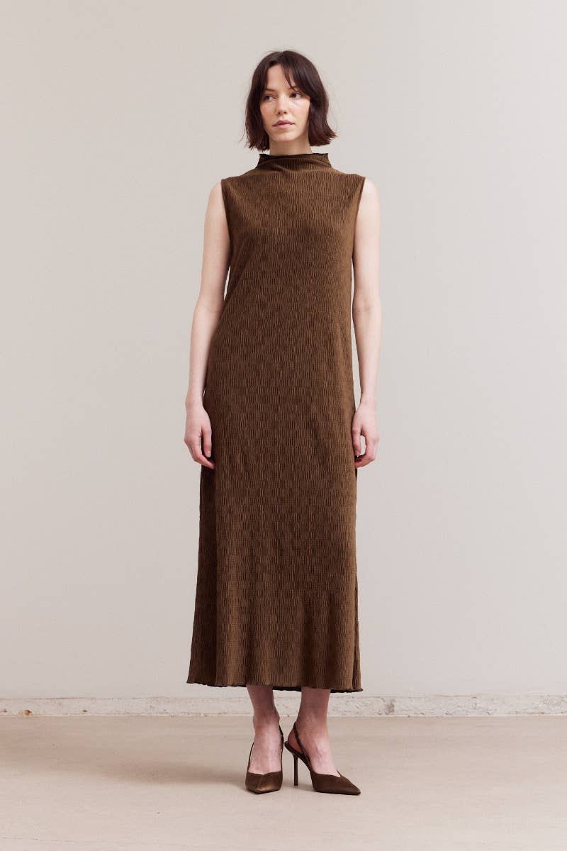 Crinkled Velvet Dress