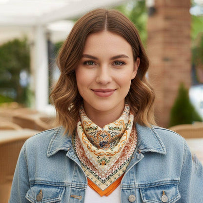 BS0096 Paisley and Arabesque Oriental Print Bandana