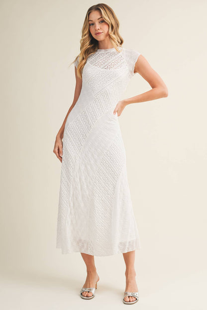 Lora Mixed Lace Dress